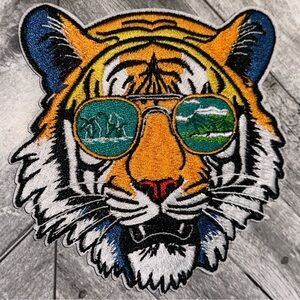 Tiger Embroidered Iron On Patch- NEW